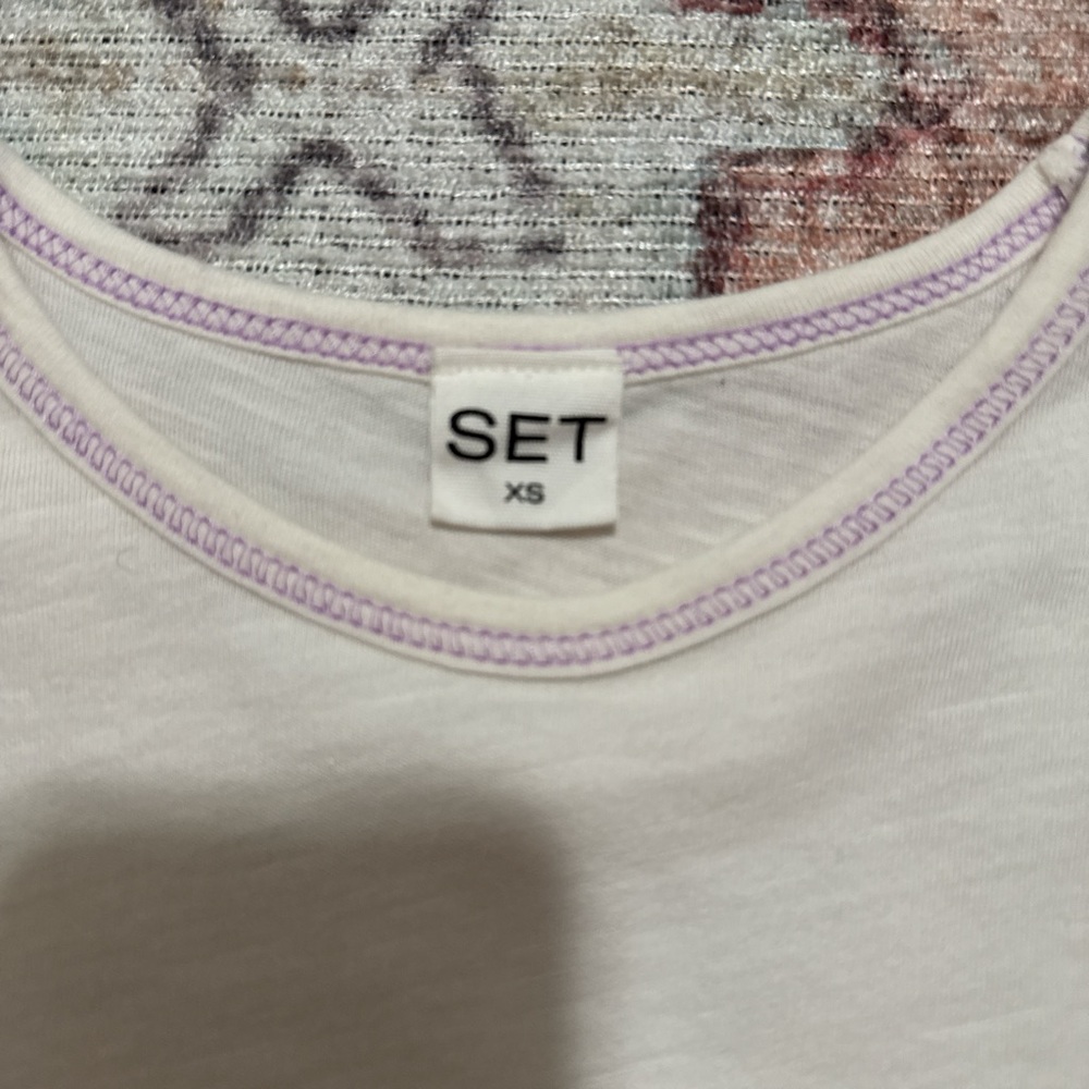 Parke x Set Active linen set in blanc with petunia trim size XS - Picture 4 of 6